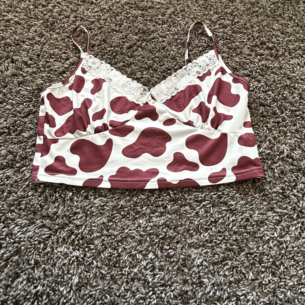 Cow print tank top